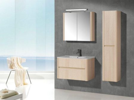 IBX ASUN, тумба под раковину 80 см, 2 ящика без ручек, цвет натуральный, артикул ASUNC1080/NATURAL