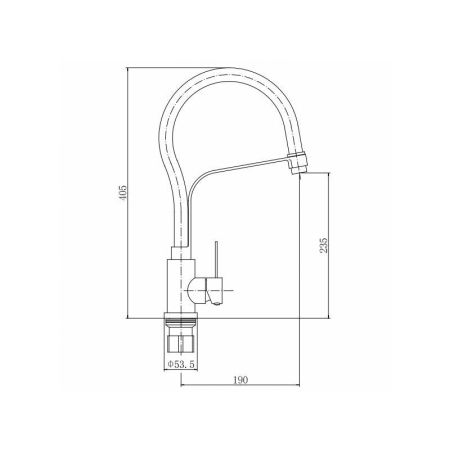 Смеситель для кухни с гибким изливом FASHUN A54012-7, сатин/черный