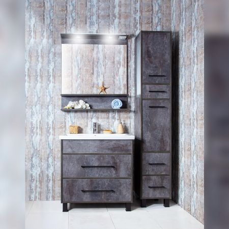 Зеркало Бриклаер ЧИЛИ 70 см, цемент, артикул 4627125415166