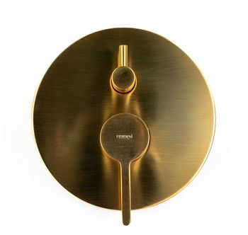 Emmevi Filobrass, однорычажный (со стержнем) встраиваемый смеситель для душа на 3 выхода, цвет зачищенное золото