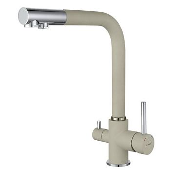 Смеситель для кухни с подключением фильтра GranFest 3611, топаз