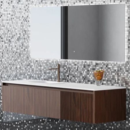 SALINI Зеркало для ванны OMBRA с LED подсветкой 1600х700х25 мм, влагостойкое AGC Сrystalvision, сенс выкл, крепления,обогрев, антизапот, артикул 27M021670BH