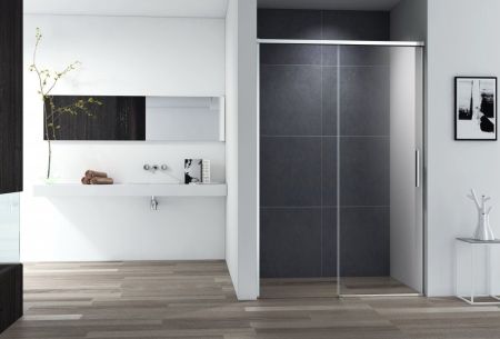 Душевая дверь в нишу CEZARES DUET SOFT-M-BF-1, артикул DUET SOFT-M-BF-1-130-C-Cr