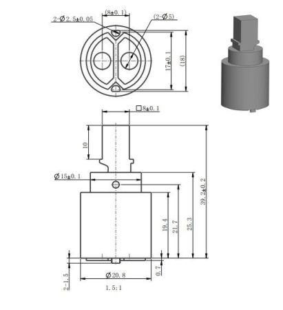 Кран-букса BELZ для переключения 2 режима (BF58), артикул BF58
