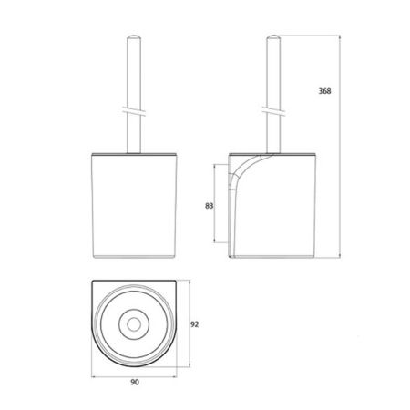Emco Flow Ерш подвесной, держатель/ручка цвет черный, артикул 2715 133 00
