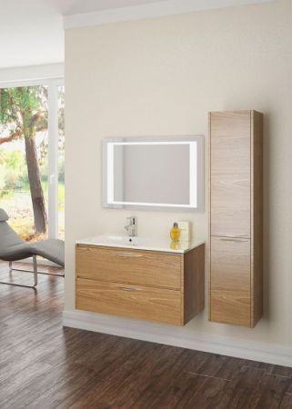 Тумба с раковиной SanVit Мэри-2 90 L kmery902 в цвете Ral подвесная Шоколад, артикул kmery902