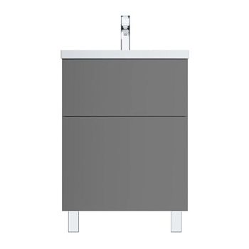 M90FSX06022GM32 GEM, База под раковину, напольная, 60 см, 2 ящика push-to-open, графит матовый