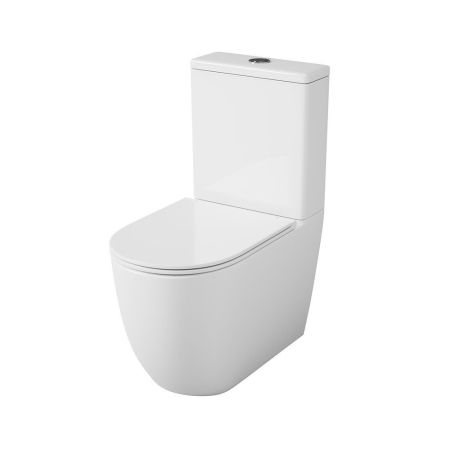 Чаша унитаза-компакта напольного безободкового OWL Vind Cirkel-GL с сиденьем DP микролифт, артикул OWLT190301