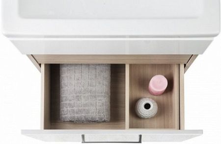 Тумба с раковиной Iddis Mirro 60 подвесная Белая Светлое дерево, артикул MIR60W0i95K