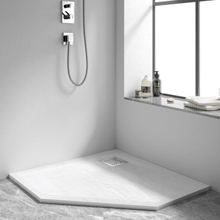 Душевые поддоны Vincea Поддон для душа из искусственного камня VST-4SP1010W, 1000*1000*25, белый матовый,, артикул VST-4SP1010W