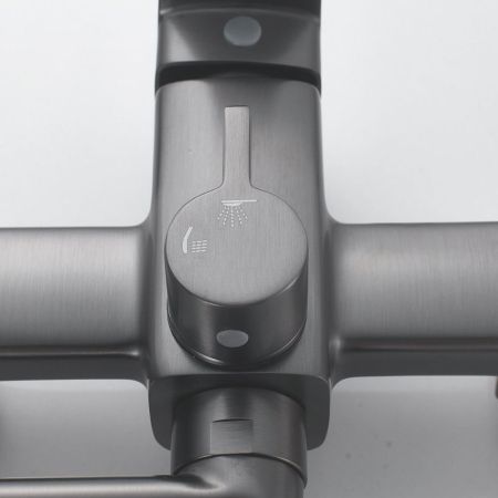 Смеситель для ванны Shevanik S9922T, оружейная сталь, артикул S9922T