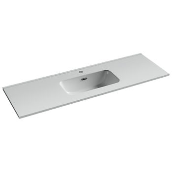 CN7028 Раковина мебельная накладная Компакт (Compact) 1210x395x170, цвет белый