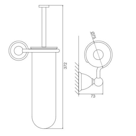 Fima Carlo Frattini Accessori Туалетный ёршик, подвесной, цвет: настенная, артикул F6046/1OR