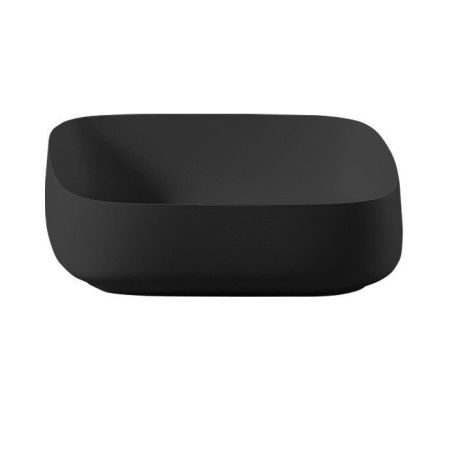 ARTCERAM COGNAC Раковина настольная Quadro 55x35 см, цвет матовый черный, Saniglaze, артикул COL008 17 34