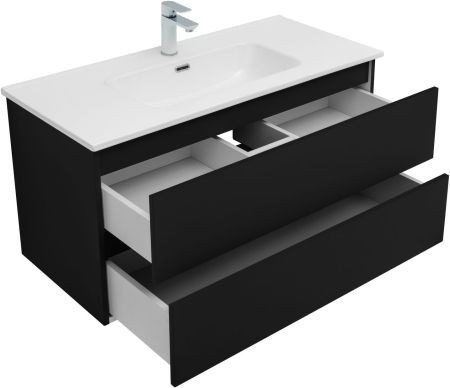 Тумба под раковину Aquanet Вега 2.0 100 черный, артикул 00337951