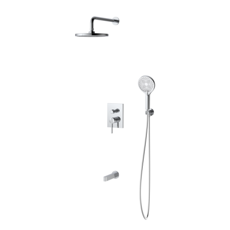 Душевая система для ванны и душа DQ Bonn встраиваемая с изливом хром (DA1705601), артикул DA1705601