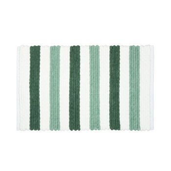 Коврик для ванной комнаты FIXSEN AMBER FX-8040Y, зеленый/белый