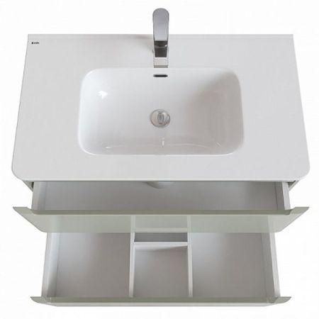 Тумба с раковиной Iddis Edifice 80 подвесная Фисташково-серая