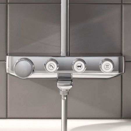 Душевая система GROHE EUPHORIA SMARTCONTROL 26510000 (хром, металл/пластик, 175-см, круглая), шт, артикул 26510000