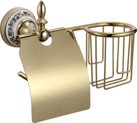 Держатель для туалетной бумаги и освежителя Savol S-L06851B, золото, артикул S-L06851B