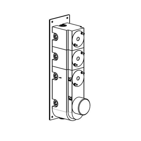 Внутренняя часть, Carimali, назначение-смеситель для душа термостатический, на 3 параллельных выхода, стандарт подвода воды-1/2", не окрашен
