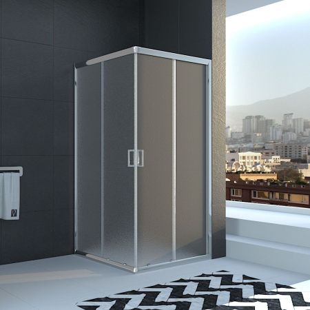 Душевой уголок Rovigo 100x100x195 Рифленое хром RV11-100K-02-19C1, артикул RV11-100K-02-19C1