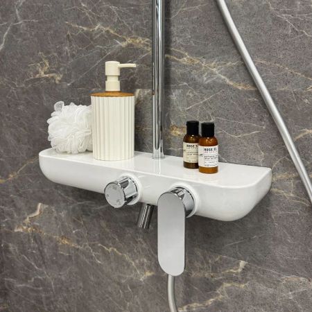 Душевая система Fixsen LINE FX-9200, белая+хром, артикул FX-9200