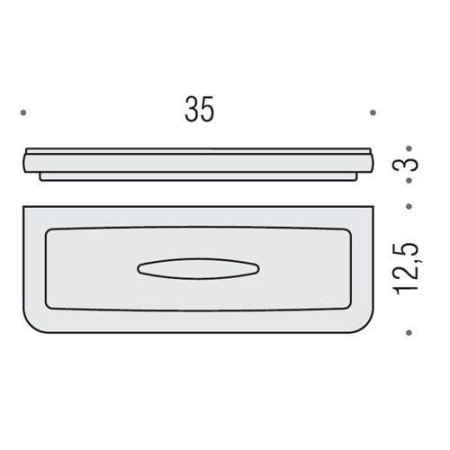 Colombo Lulu Мыльница подвесная, цвет: хром/матовое стекло, артикул B6203.CR-VAN