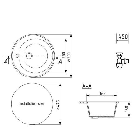 Кухонная мойка Ulgran U-101-307, терракот, артикул U-101-307