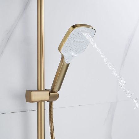 Душевая система Shevanik S4136G, золотой сатин, артикул S4136G