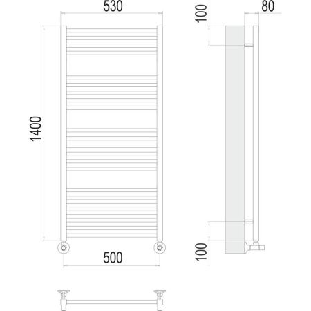 Полотенцесушитель водяной Terminus Ватикан П22 50х140, артикул 4670078530547