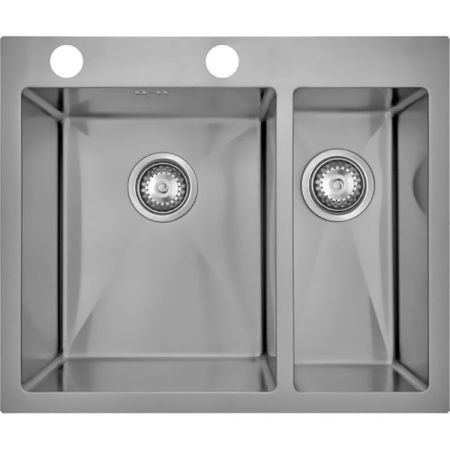Мойка Seaman Eco Marino SMV-575DR, два отверстия (Ø35мм), комплектация с вентиль-автоматом