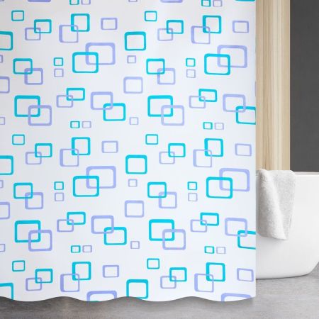 Штора для ванной комнаты Savol S-01718H, квадраты, артикул S-01718H