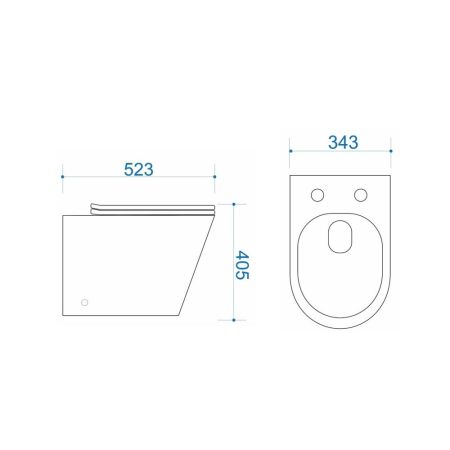 Унитаз приставной Maretti Umbria безободковый с микролифтом, UM10PRBM39-844, белый, артикул UM10PRBM39-844