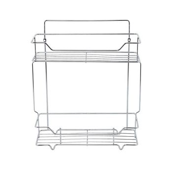 Полка двухъярусная прямая Milardo Grid проволока стальная, хром (GRICS2CM44)