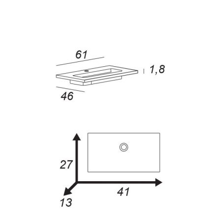 Мебель для ванной CEZARES URBAN 60, 74, артикул 55157