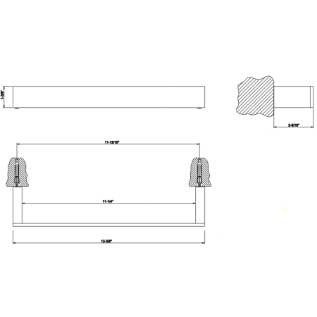 Gessi Rettangolo Полотенцедержатель 30см, цвет: хром, артикул 20897#031
