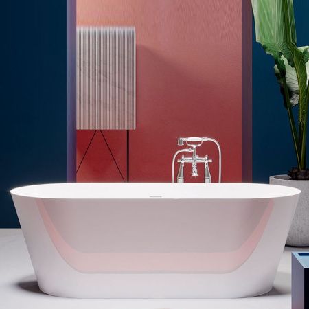 Gruppo Treesse Inka Ванна 180x80xh60 см. овальная  отдельностоящая акриловая, со щелевым переливом, цвет белый глянцевый