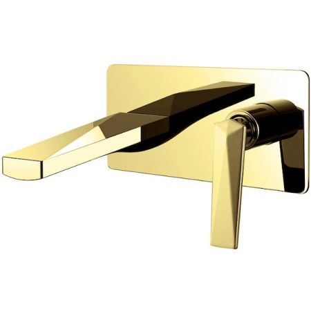 Смеситель для умывальника из стены ЗОЛОТО