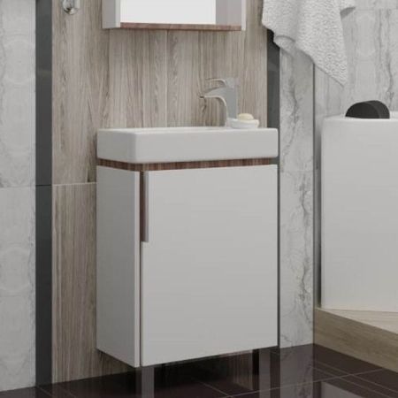 Тумба под раковину Акватон Бэлла 45 1A221501BBAZ0 Белый Джара, артикул 1A221501BBAZ0