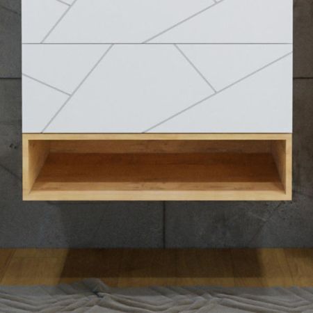 Ниша для тумбы Бриклаер КРИСТАЛЛ 80 см, дуб бунратти, артикул 4627125415906