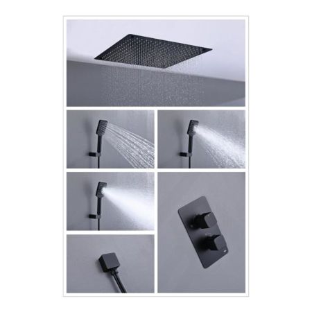 Душевая система встроенная с термостатом Timo Petruma SX-5029/03SM черный, артикул SX-5029/03SM