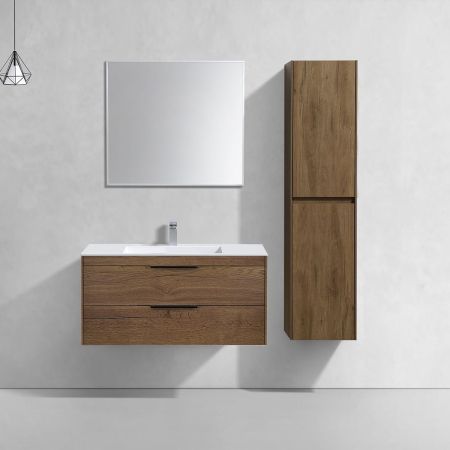 База под раковину Chiara 2D 1000 подвесная, 2 выкатных ящика soft-close, T.Oak, артикул VMC-2C2100TO