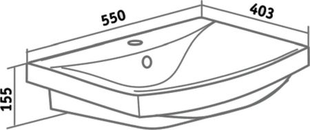 Умывальник мебельный Cersanit Carina 55 (УТ000002240), артикул УТ000002240