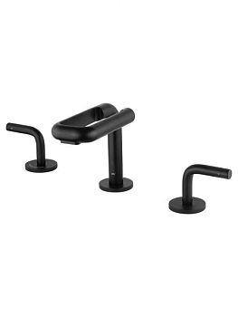 Смеситель для раковины высокий WONZON & WOGHAND LOOP, Черный матовый (WW-131-00-508)