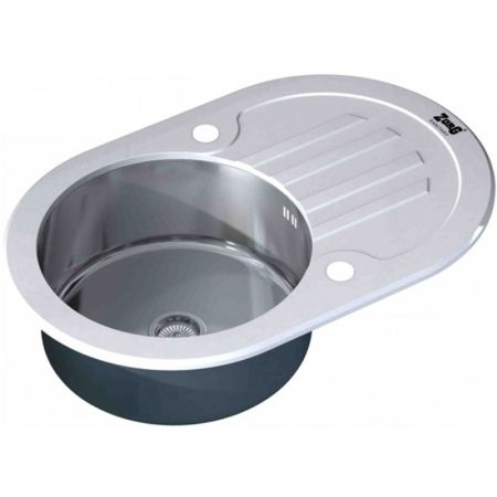 Кухонная мойка ZorG Glass GL-7851-OV-WHITE Нержавеющая сталь / Белый