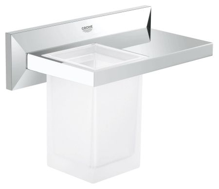 Стакан для зубных щеток с держателем и полочкой GROHE Allure Brilliant, хром (40503000), артикул 40503000