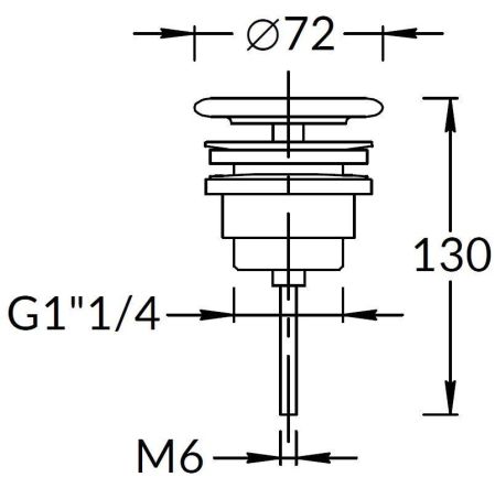 Донный клапан с керамической крышкой