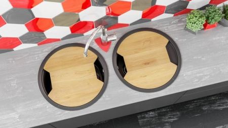 Кухонная мойка KitKraken Stream Graphite 51 Темно-серая