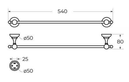 Полотенцедержатель CEZARES APHRODITE-TH06, артикул APHRODITE-TH06-02-Sw